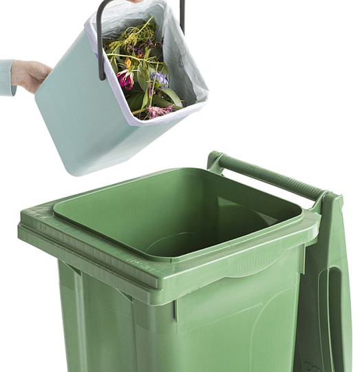 Brabantia Sort&Go Мусорное ведро с крышкой, пластик на 12л, цвет: мятный 109744