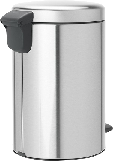 Brabantia NewIcon Мусорное ведро с педалью, нержавеющая сталь на 12л, цвет: стальной матовый FPP 112041