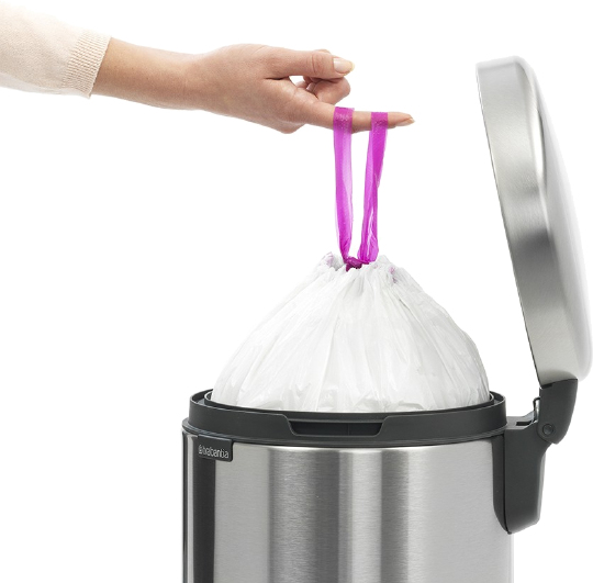 Brabantia NewIcon Мусорное ведро с педалью, нержавеющая сталь на 12л, цвет: стальной матовый FPP 112041