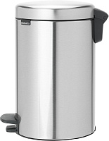 Brabantia NewIcon Мусорное ведро с педалью, нержавеющая сталь на 12л, цвет: стальной матовый FPP 112041