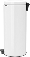 Brabantia NewIcon Мусорное ведро с педалью, нержавеющая сталь на 30л, цвет: белый 111785