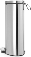Brabantia FlatBack Мусорное ведро с педалью, нержавеющая сталь на 30л, цвет: стальной матовый FPP 482007