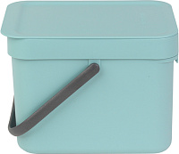 Brabantia Sort&Go Мусорное ведро с крышкой, пластик на 6л, цвет: мятный 109645
