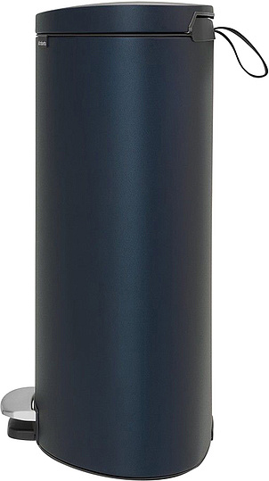 Brabantia FlatBack Мусорное ведро с педалью, нержавеющая сталь на 30л, цвет: минерально-синий 103940