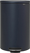Brabantia FlatBack Мусорное ведро с педалью, нержавеющая сталь на 30л, цвет: минерально-синий 103940