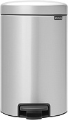 Brabantia NewIcon Мусорное ведро с педалью, нержавеющая сталь на 12л, цвет: серый металлик 113680