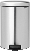 Brabantia NewIcon Мусорное ведро с педалью, нержавеющая сталь на 20л, цвет: стальной матовый FPP 111907