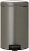 Brabantia NewIcon Мусорное ведро с педалью, нержавеющая сталь на 20л, цвет: платиновый 114045