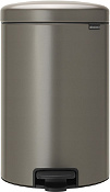 Brabantia NewIcon Мусорное ведро с педалью, нержавеющая сталь на 20л, цвет: платиновый 114045