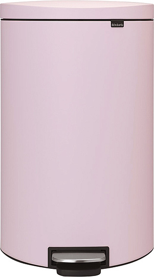 Brabantia FlatBack Мусорное ведро с педалью, нержавеющая сталь на 30л, цвет: минерально-розовый 103988