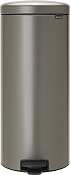 Brabantia NewIcon Мусорное ведро с педалью, нержавеющая сталь на 30л, цвет: платиновый 114441