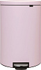 Brabantia FlatBack Мусорное ведро с педалью, нержавеющая сталь на 40л, цвет: минерально-розовый 103926