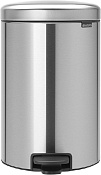Brabantia NewIcon Мусорное ведро с педалью, нержавеющая сталь на 20л, цвет: стальной матовый 114021
