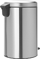 Brabantia NewIcon Мусорное ведро с педалью, нержавеющая сталь на 20л, цвет: стальной матовый 114021