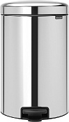 Brabantia NewIcon Мусорное ведро с педалью, нержавеющая сталь на 20л, цвет: стальной полированный 114267