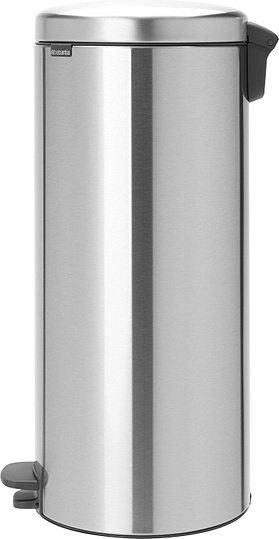 Brabantia NewIcon Мусорное ведро с педалью, нержавеющая сталь на 30л, цвет: стальной матовый 114380