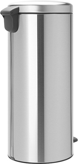 Brabantia NewIcon Мусорное ведро с педалью, нержавеющая сталь на 30л, цвет: стальной матовый 114380