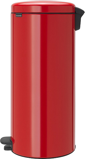 Brabantia NewIcon Мусорное ведро с педалью, нержавеющая сталь на 30л, цвет: пламенно-красный 111808