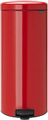 Brabantia NewIcon Мусорное ведро с педалью, нержавеющая сталь на 30л, цвет: пламенно-красный 111808