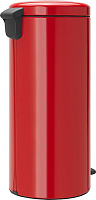 Brabantia NewIcon Мусорное ведро с педалью, нержавеющая сталь на 30л, цвет: пламенно-красный 111808
