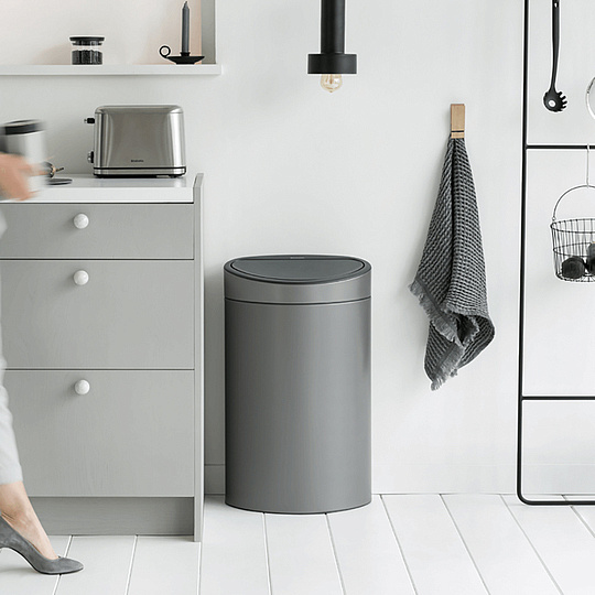 Brabantia Touch Bin New Мусорное ведро нажимн., нержавеющая сталь на 40л, цвет: платиновый 114908