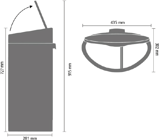 Brabantia Touch Bin New Мусорное ведро нажимн., нержавеющая сталь на 33л, цвет: стальной матовый 100680