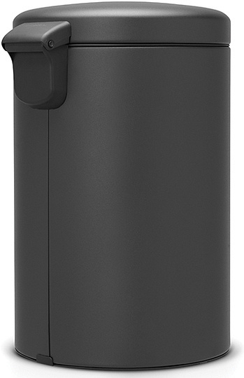 Brabantia NewIcon Мусорное ведро с педалью, нержавеющая сталь на 20л, цвет: минерально-графитовый 114182