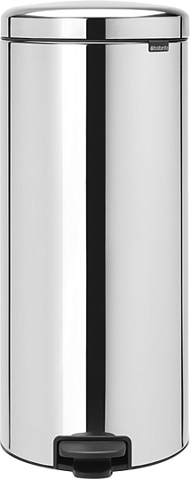 Brabantia NewIcon Мусорное ведро с педалью, нержавеющая сталь на 30л, цвет: стальной полированный 114366