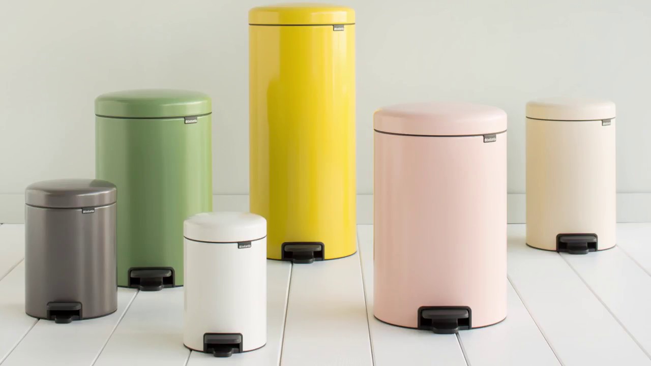 Brabantia NewIcon Мусорное ведро с педалью, нержавеющая сталь на 12л, цвет: минерально-графитовый 113802