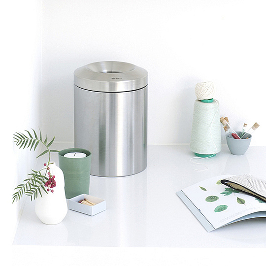 Brabantia  Мусорное ведро без крышки, нержавеющая сталь на 7л, цвет: стальной матовый 378942