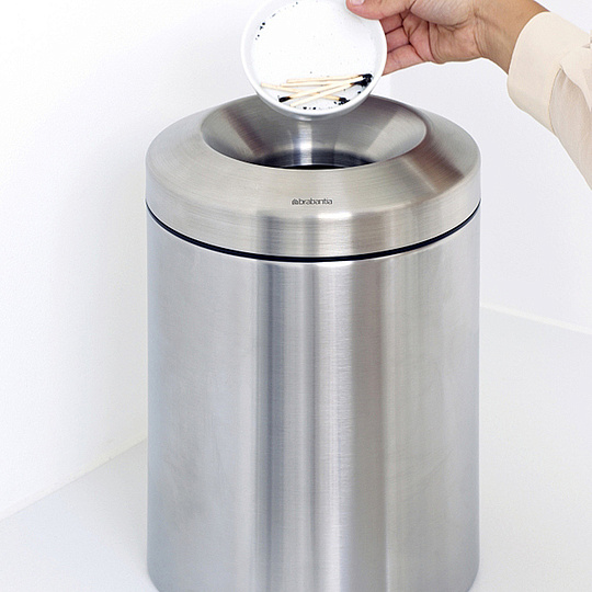 Brabantia  Мусорное ведро без крышки, нержавеющая сталь на 7л, цвет: стальной матовый 378942