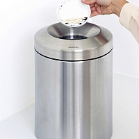 Brabantia  Мусорное ведро без крышки, нержавеющая сталь на 7л, цвет: стальной матовый 378942