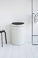 Brabantia Touch Bin New Мусорное ведро нажимн., нержавеющая сталь на 40л, цвет: белый 114984