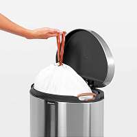 Brabantia FlatBack Мусорное ведро с педалью, нержавеющая сталь на 40л, цвет: стальной матовый FPP 482021