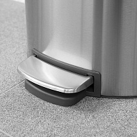 Brabantia FlatBack Мусорное ведро с педалью, нержавеющая сталь на 40л, цвет: стальной матовый FPP 482021