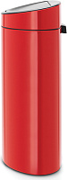 Brabantia Touch Bin New Мусорное ведро нажимн., нержавеющая сталь на 40л, цвет: пламенно-красный 114960