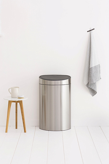Brabantia Touch Bin New Мусорное ведро нажимн., нержавеющая сталь на 40л, цвет: стальной матовый 114823
