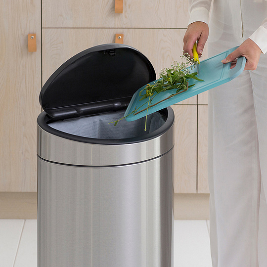 Brabantia Touch Bin New Мусорное ведро нажимн., нержавеющая сталь на 40л, цвет: стальной матовый 114823
