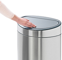 Brabantia Touch Bin New Мусорное ведро нажимн., нержавеющая сталь на 40л, цвет: стальной матовый 114823