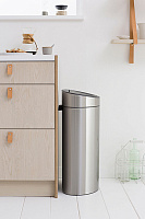 Brabantia Touch Bin New Мусорное ведро нажимн., нержавеющая сталь на 40л, цвет: стальной матовый 114823