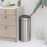 Brabantia Touch Bin New Мусорное ведро нажимн., нержавеющая сталь на 40л, цвет: стальной матовый 114823