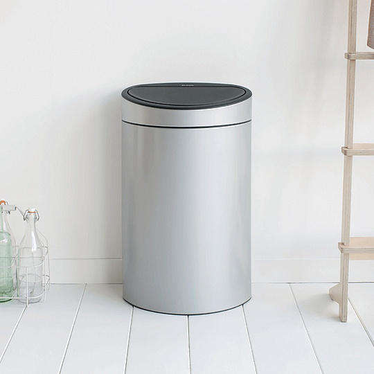 Brabantia Touch Bin New Мусорное ведро нажимн., нержавеющая сталь на 40л, цвет: серый металлик 114922