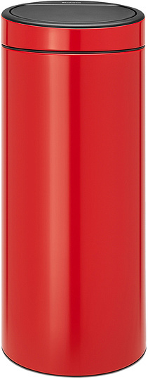 Brabantia Touch Bin New Мусорное ведро нажимн., нержавеющая сталь на 30л, цвет: пламенно-красный 115189