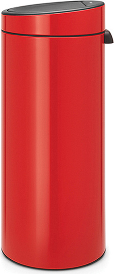Brabantia Touch Bin New Мусорное ведро нажимн., нержавеющая сталь на 30л, цвет: пламенно-красный 115189