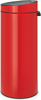 Brabantia Touch Bin New Мусорное ведро нажимн., нержавеющая сталь на 30л, цвет: пламенно-красный 115189