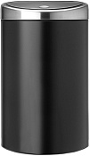 Brabantia Touch Bin Мусорное ведро нажимн., нержавеющая сталь на 40л, цвет: черный матовый 378768