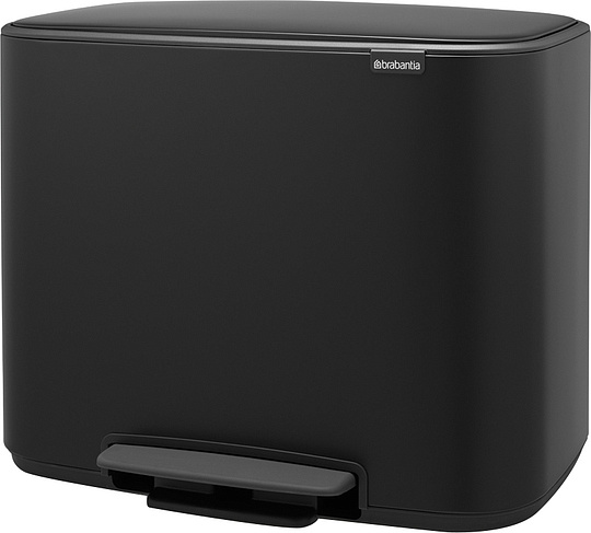 Brabantia Pedal Bin Bo Мусорное ведро с педалью, нержавеющая сталь на 36л, цвет: черный матовый 121463