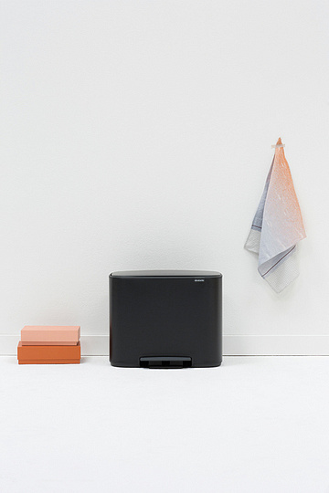 Brabantia Pedal Bin Bo Мусорное ведро с педалью, нержавеющая сталь на 36л, цвет: черный матовый 121463