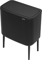 Brabantia Touch Bin Bo Мусорное ведро нажимн., нержавеющая сталь на 34л, цвет: черный матовый 316203