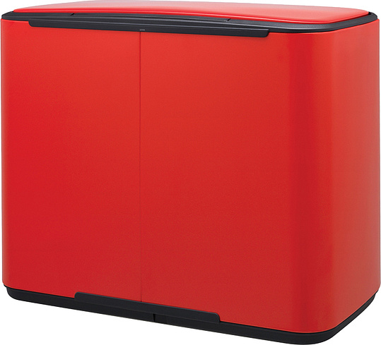 Brabantia Pedal Bin Bo Мусорное ведро с педалью, нержавеющая сталь на 34л, цвет: пламенно-красный 121166
